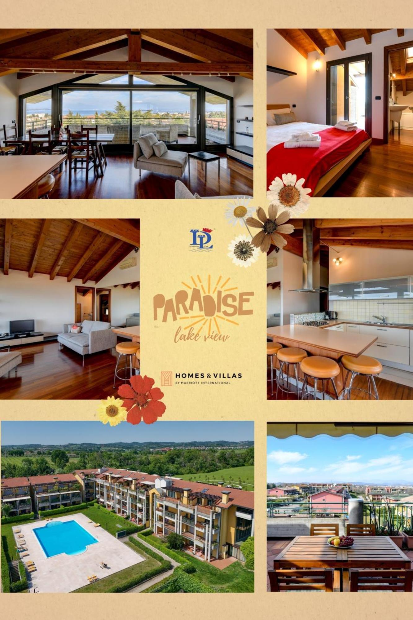 Desenzanoloft Official Partner Marriott Homes & Villas - Paradise Lake View In A 5 Pools Exclusive Residence ديسينسانو ديل غاردا المظهر الخارجي الصورة